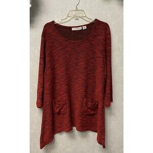 Sag Harbor Red/Black Sweater Size 2X
